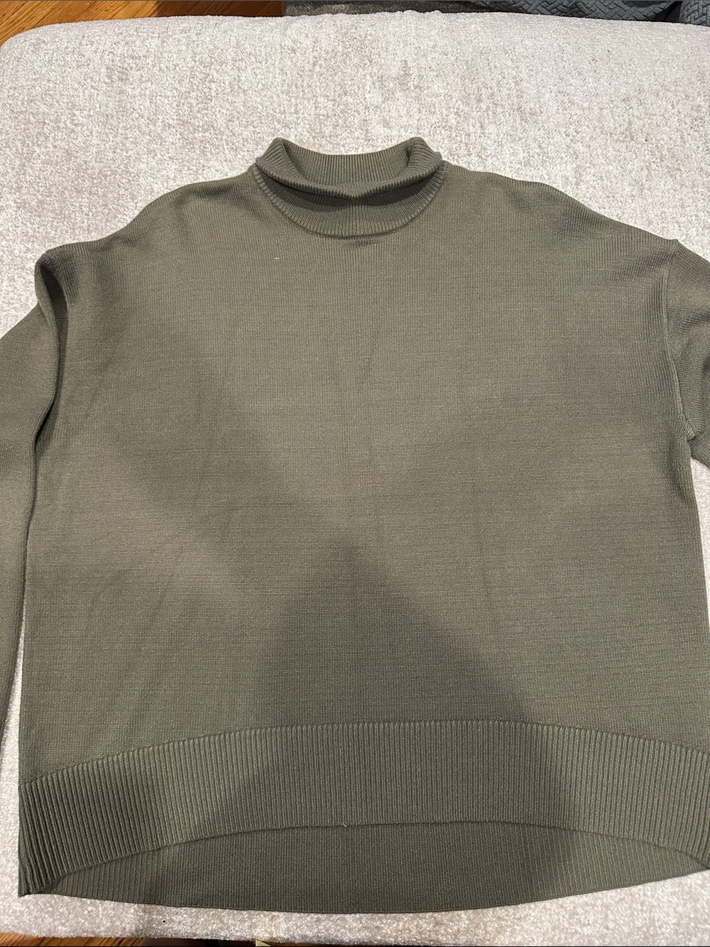 OAK + FORT Olive Crew Turtleneck Sweater